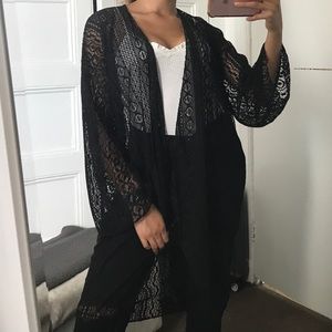 BLACK SWIMSUIT COVER UP